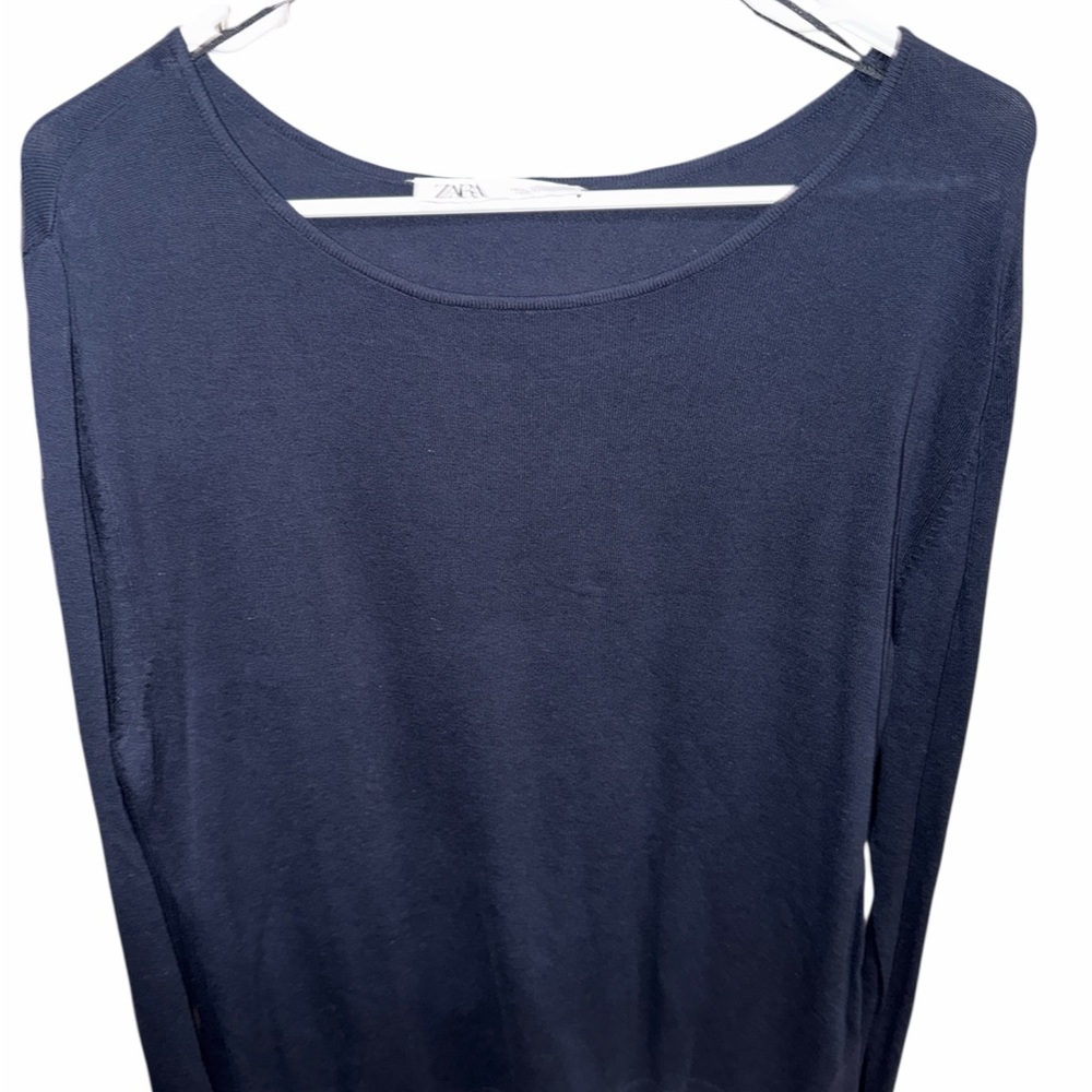 Zara Dark Blue Long Sleeve Women's Tee